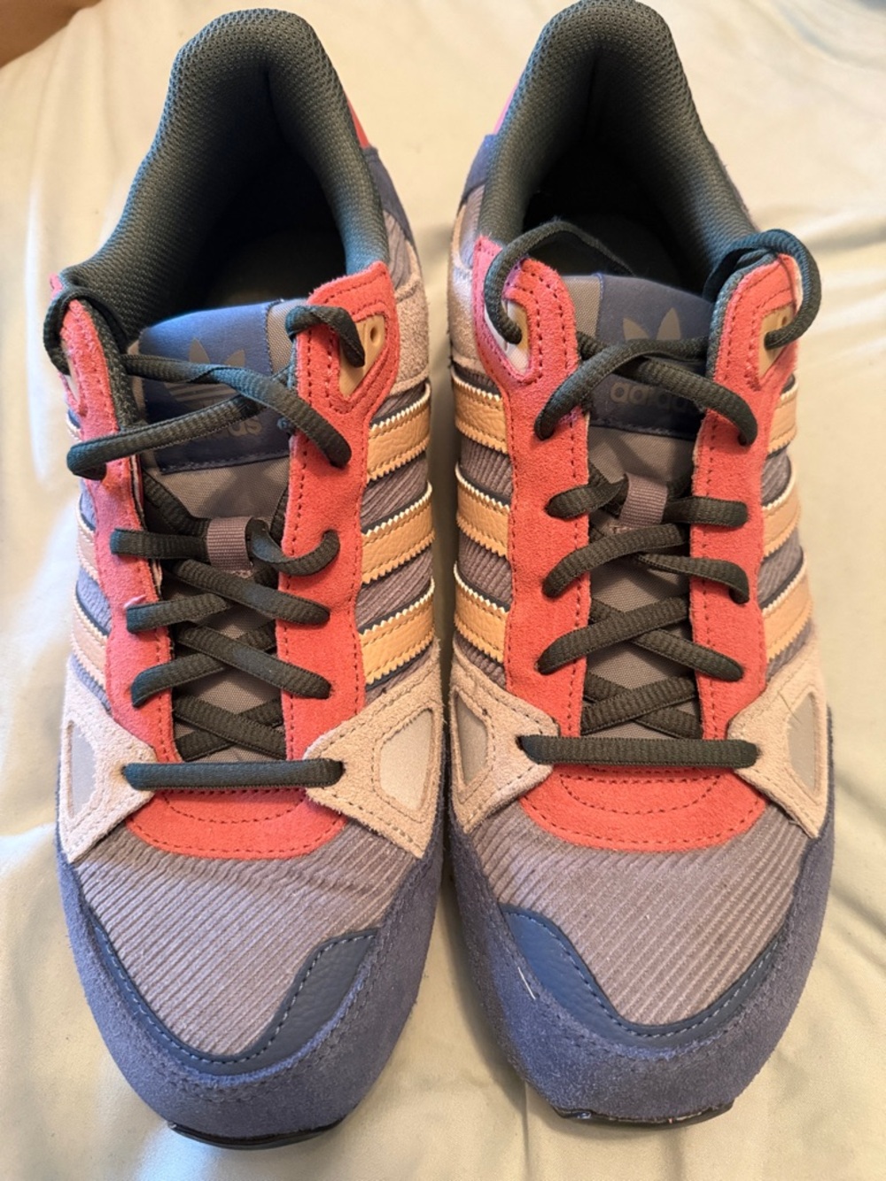 adidas ZX 750 Men’s Retro Runner Sneakers - Blue, Coral, Peach